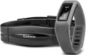 Фитнес браслет Garmin Vivofit HRM Bundle Slate с кардиодатчиком ц:грифельный