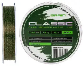 Волосінь Brain Classic Carp Line 3D (camo) 300m 0.28mm 18lb 7.9kg