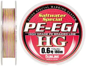 Шнур Sunline PE EGI HG 180м #0.6/0.128 мм 4.2 кг/10LB