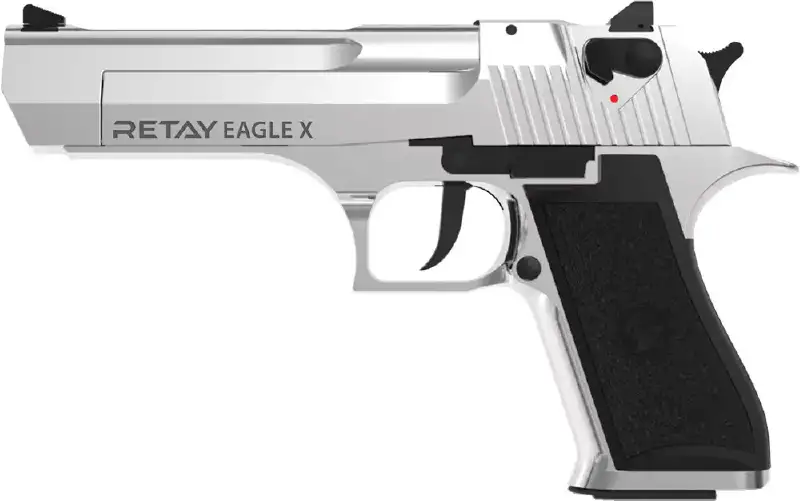 Пистолет стартовый Retay Eagle X кал. 9 мм. Цвет - chrome.