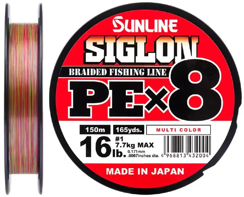 Шнур Sunline Siglon PE х8 150m (мульти.) #3.0/0.296mm 50lb/22.0kg