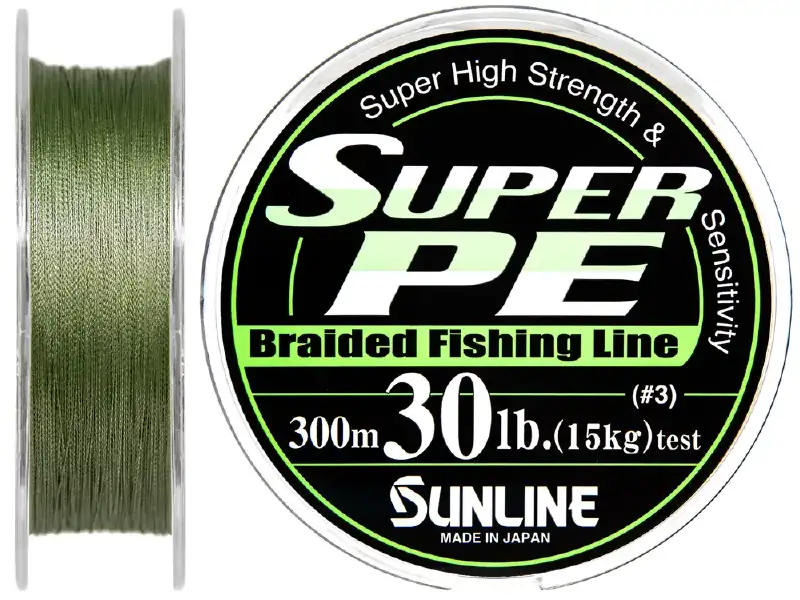 Шнур Sunline Super PE 300m 0.285mm 30lb/15.0kg (темно-зеленый)