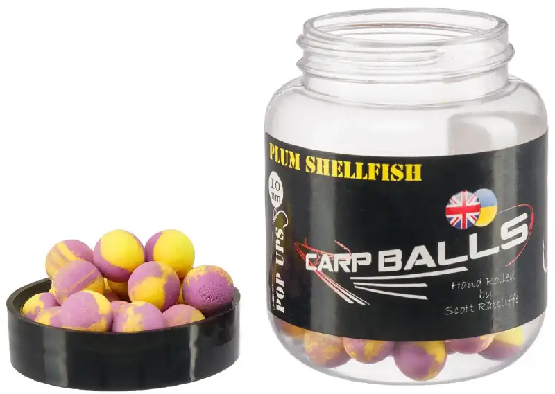 Бойлы Carp Balls Pop Up 10мм Plum Shellfish