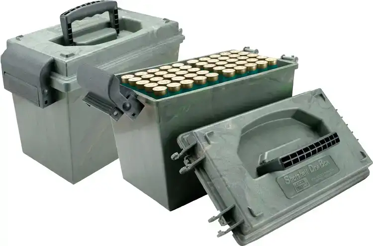 Коробка MTM Shotshell Dry Box на 100 патронів кал. 20/76. Колір – камуфляж