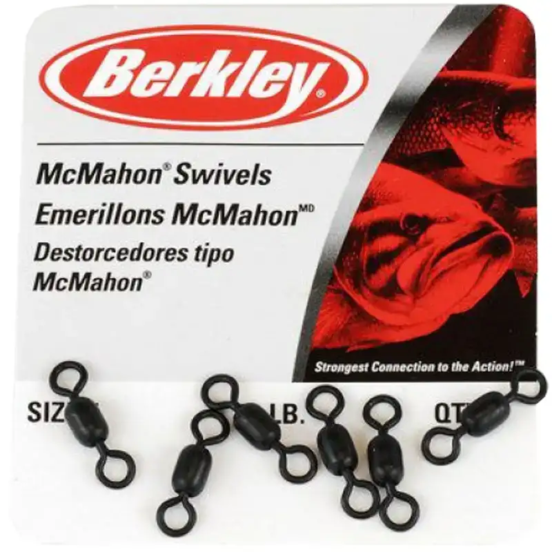 Вертлюжок Berkley Mc Mahon Swivels 001 sizes 150lb (4шт/уп) Black