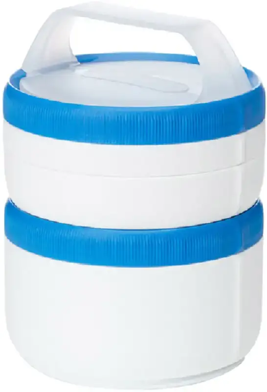 Контейнер для еды Humangear Stax Storage Container Set Eat System. XL. White/blue