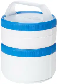Контейнер для їжі Humangear Stax Storage Container Set Eat System. XL. White/blue