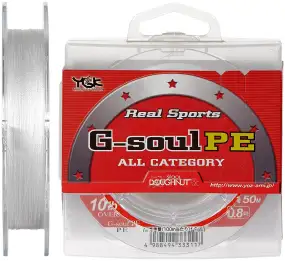 Шнур YGK Real Sports G-Soul PE 150m (белый) #0.6/0.128mm 8lb