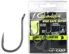 Крючок карповый Gamakatsu G-Carp Wide Gape Super (10шт/уп) ц:black