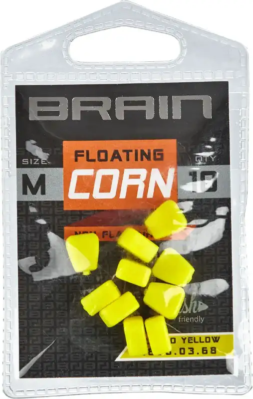 Кукурудза Brain Fake Floating Corn Non Flavoured Розмір-S ц:флуоресцентний жовтий