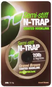 Повідковий матеріал Korda N-Trap Semi Stiff 20m Gravel Brown