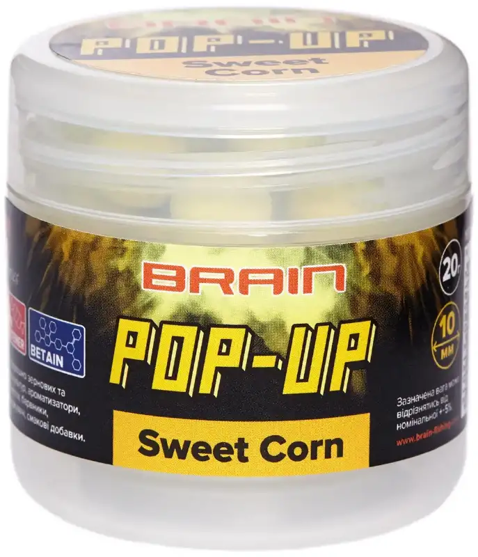 Бойлы Brain Pop-Up F1 Sweet Corn (кукуруза) 14mm 15g