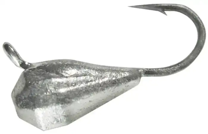 Мормышка вольфрамовая Shark Граненая капля 0.98g 5.0x9.0mm крючок D12 ц:серебро