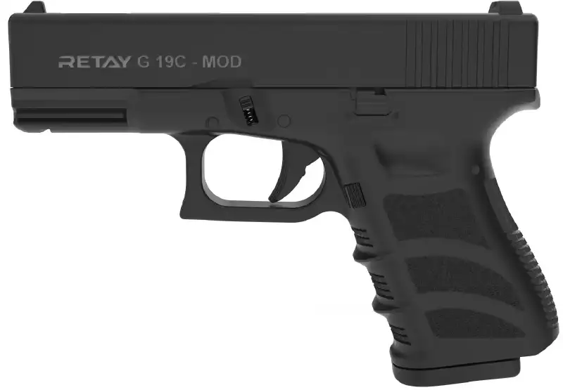 Пистолет стартовый Retay G 19C кал. 9 мм. Цвет - black.