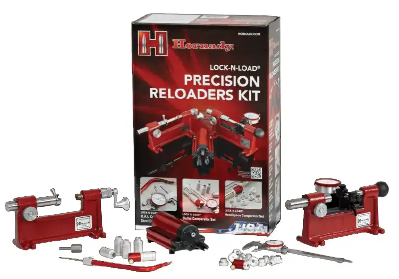 Набор инструментов Hornady Lock-N-Load Precision Reloaders Accessory Kit  для подготовки гильз (триммер; компаратор пуль; измеритель OAL; набор для обработки гильз.)