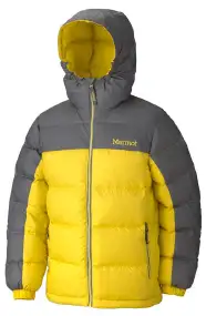 Куртка Marmot Boys Guides Down Hoody L Acid yellow-Cinder