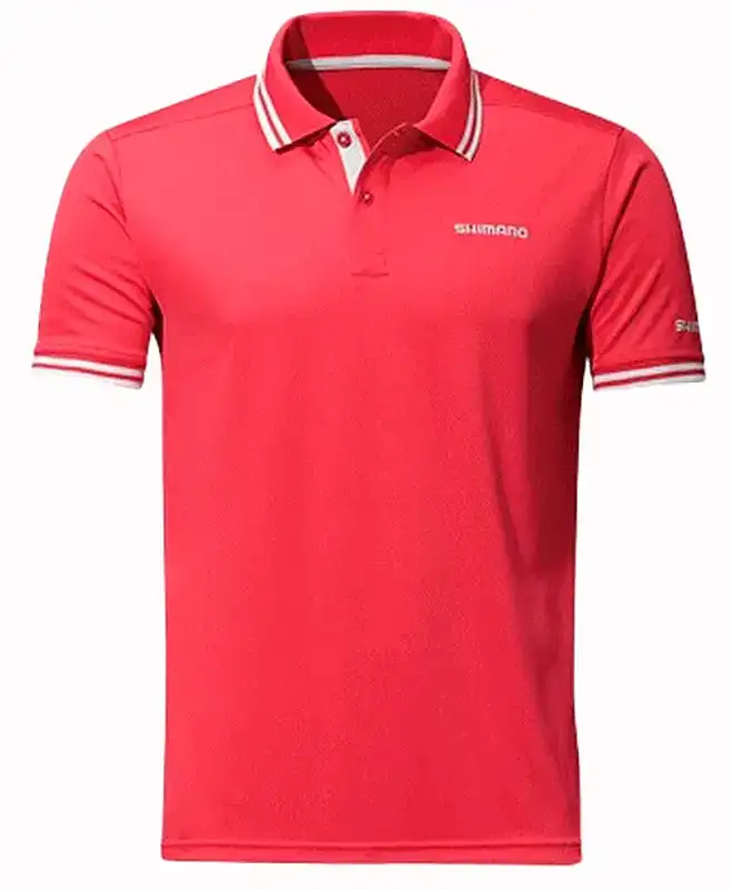 Футболка Shimano Polo Shirt (short sleeve) L Red