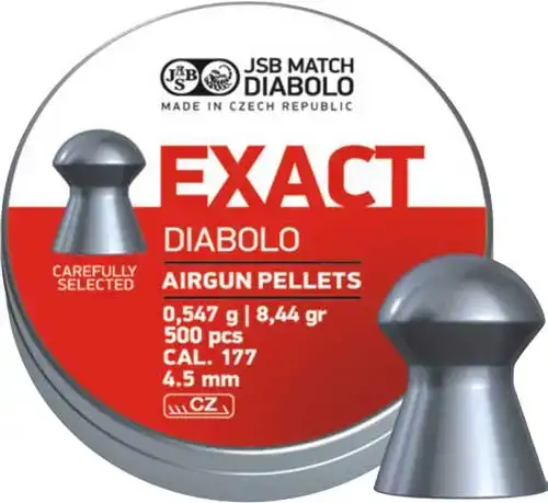 Кулі пневматичні JSB Diabolo Exact. Кал. 4.5 мм. Вага - 0.54 г. 500 шт/уп