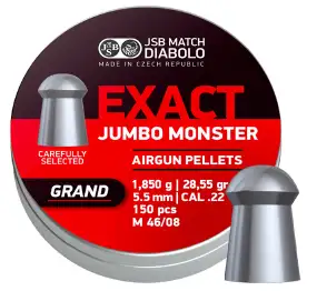 Кулі пневматичні JSB Diabolo Exact Jumbo Monster Grand 5,52 мм 1,850 гр 150 шт/уп