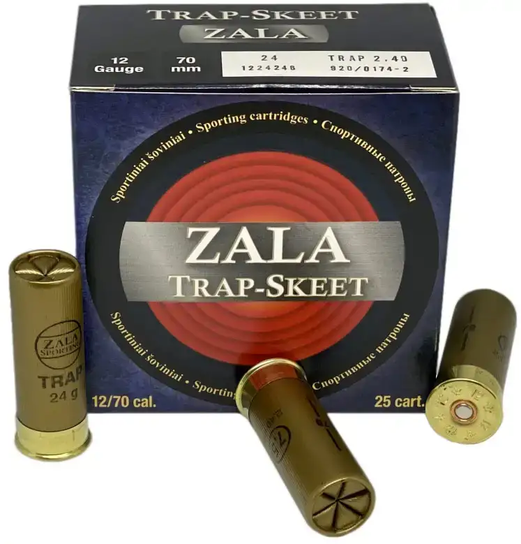 Патрон Zala Arms Trap кал. 12/70 дробь №7,5 (2,4 мм) навеска 24 г