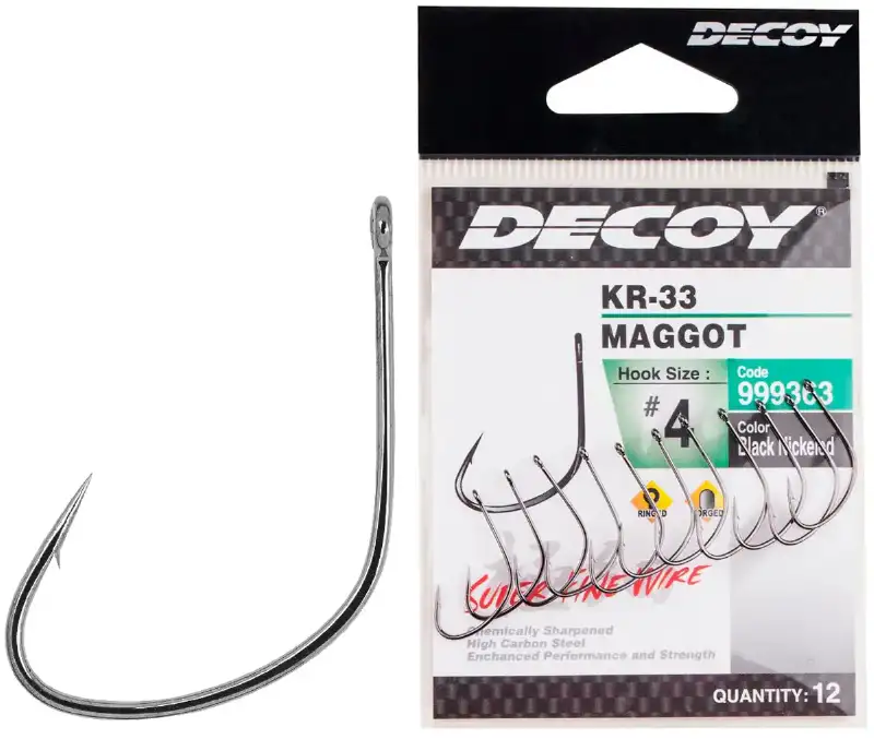 Крючок Decoy KR-33 Maggot #4 (12 шт/уп)