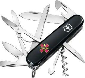 Нож Victorinox Huntsman Army Эмблема СВ ЗСУ 1.3713.3_W0020u Black