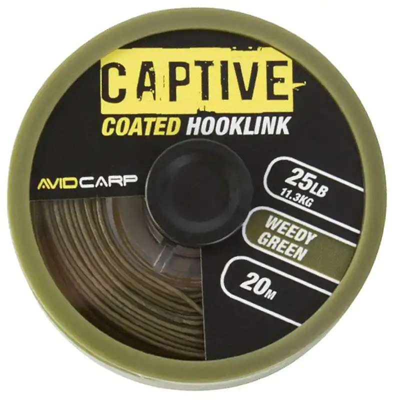 Повідковий матеріал Avid Carp Captive Coated Hooklink ц:зелений