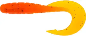 Силикон FishUP Mighty Grub 4.5" #049 - Orange Pumpkin/Black (4шт/уп)