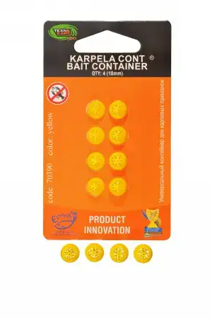 Контейнер для приманки Технокарп Karpela Cont Bait Container 10мм Жовтий
