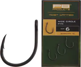 Крючок карповый PB Products Wide Circle Hook PTFE №6 (10шт/уп)