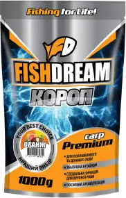 Прикормка Fish Dream Преміум ZIP Короп Помаранч 1кг