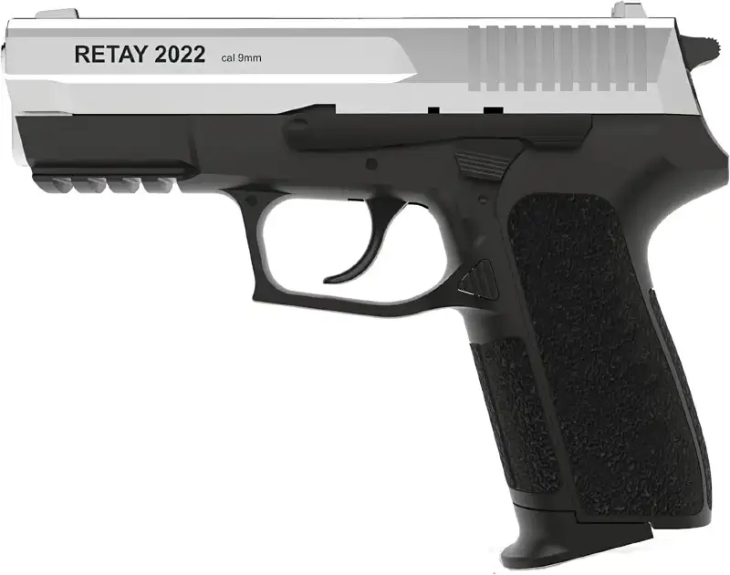 Пистолет стартовый Retay 2022 кал. 9 мм. Цвет - nickel