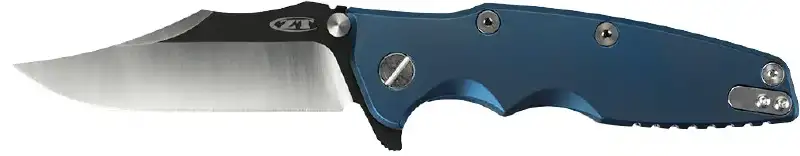 Ніж ZT 0392 Factory Custom Knife Blue anodized bowie blade
