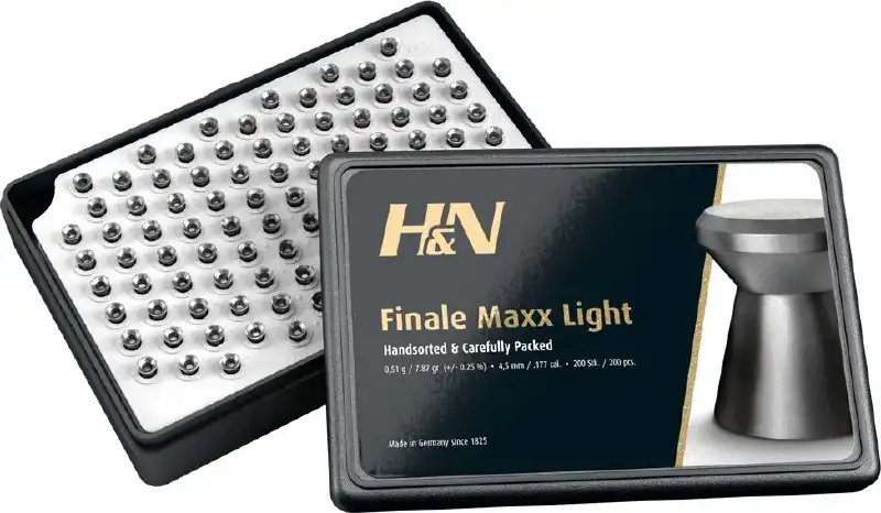 Пули пневматические H&N Finale Maxx Light. Кал. 4.5 мм. Вес - 0.51 г. 200 шт/уп 