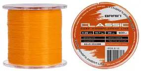 Волосінь Brain Classic Carp Line (solid orange) 600m 0.35mm 25lb 10.7kg