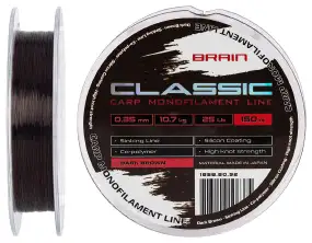 Волосінь Brain Classic Carp Line (dark brown) 150m 0.35mm 25lb 10.7kg