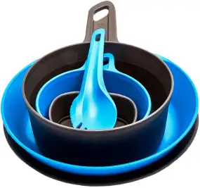 Набір посуду Wildo Explorer Kit Multicolor. Light Blue/Dark Grey