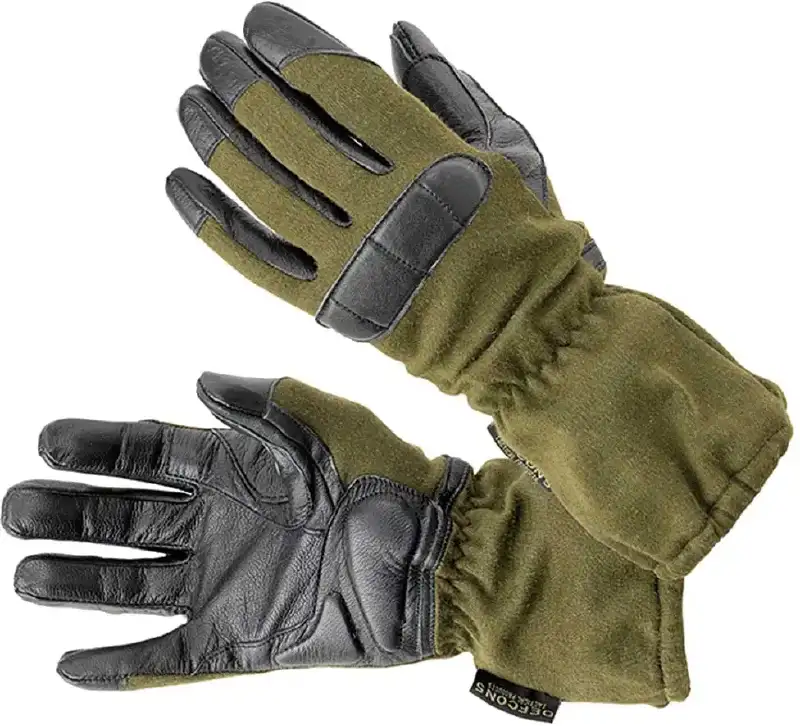 Перчатки Defcon 5 Guanto Long Nomex With Antibacterialgoatskin Palm Leather Olive Drab