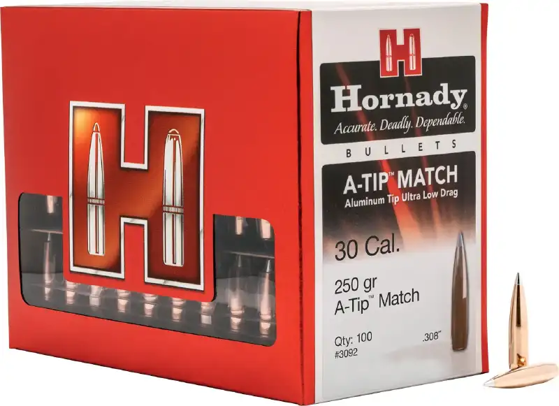 Пуля Hornady A-TIP Match кал .30 масса 250 гр (16.2 г) 100 шт