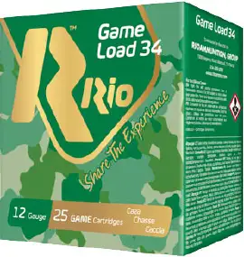 Патрон RIO Load Game-34 FW (без контейнера) кал. 12/70 дріб №1(4мм) наважка 34 г