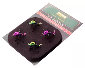 Искусственная насадка PB Products Super Strong Zig Insects №10 (4шт/уп) ц:yellow/pink