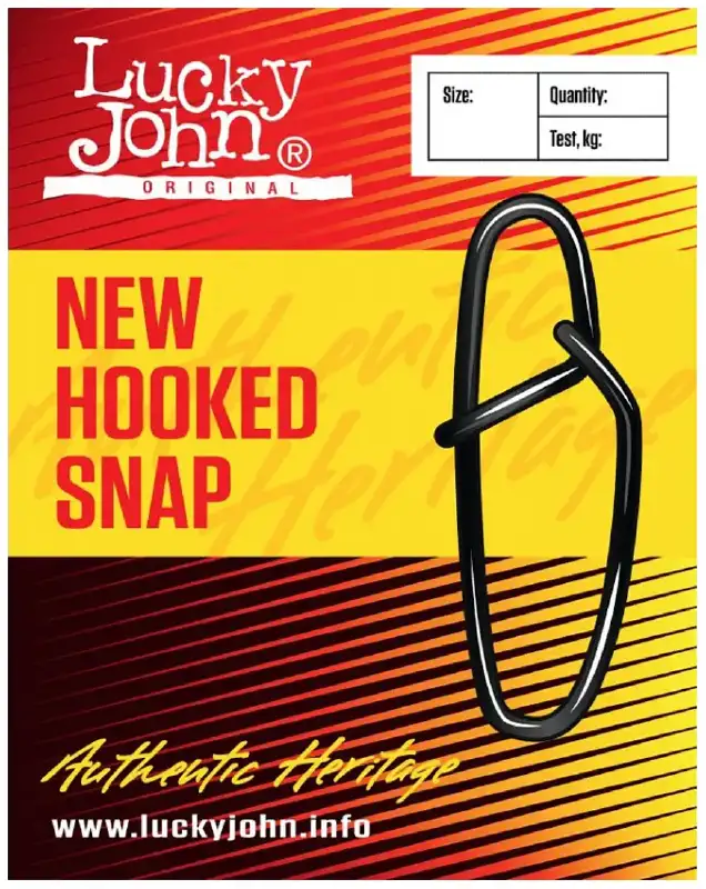 Застежка Lucky John New Hooked Snap №1 15кг (10шт/уп)