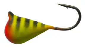 Мормышка вольфрамовая Shark Капля с ушком 0,42г диам. 3,0 мм крючок D16 ц: жёлто-черный #29