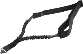 Ремінь рушничний Leapers Bungee 1-точечный з QD-антабками Чорний