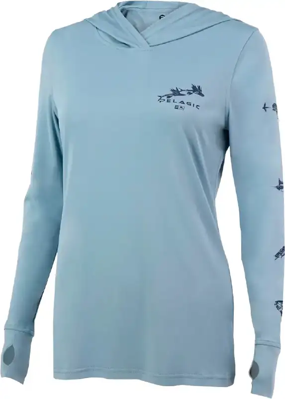 Реглан Pelagic Ultratek Hooded Fishing Shirt Gyotaku - Women`s M