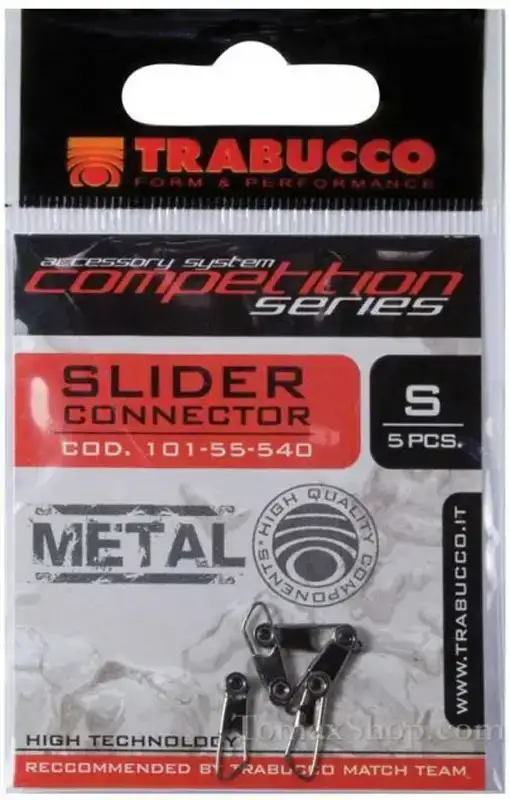 Крепление скользящее Trabucco Slider Connector Metal M для матчевого поплавка (5шт/уп)