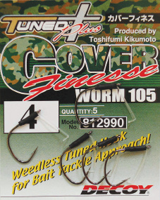 Крючок Decoy Worm105 Cover Finesse (5 шт/уп)